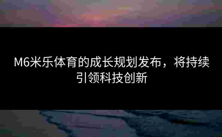 M6米乐体育的成长规划发布，将持续引领科技创新